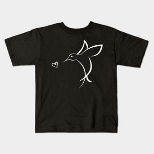 Hummingbird with heart Kids T-Shirt